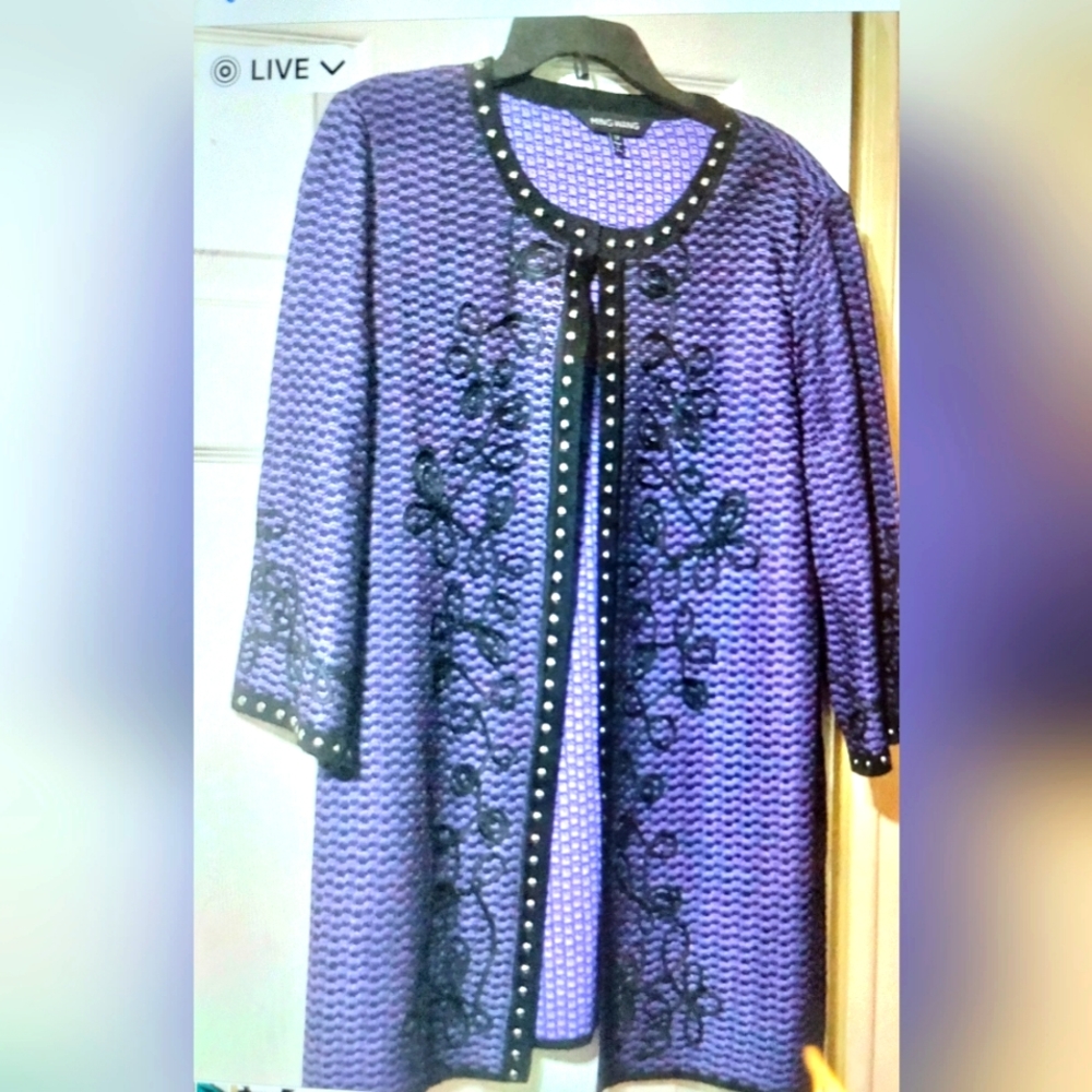 Ming Wang Purple Blazer